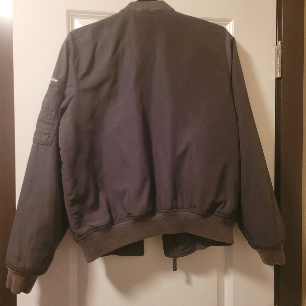 Kids Abercrombie & Fitch Gray Bomber Jacket Size 15/16 - Picture 2 of 10